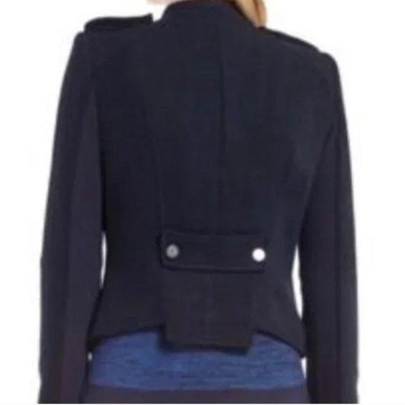 BCBGMaxAzria Royce Double Breasted Military Jacket Navy Size XS - Picture 2 of 8
